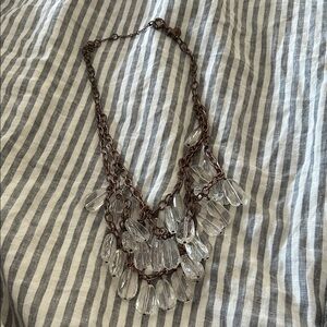 Elegant J. Crew Clear Crystal Necklace